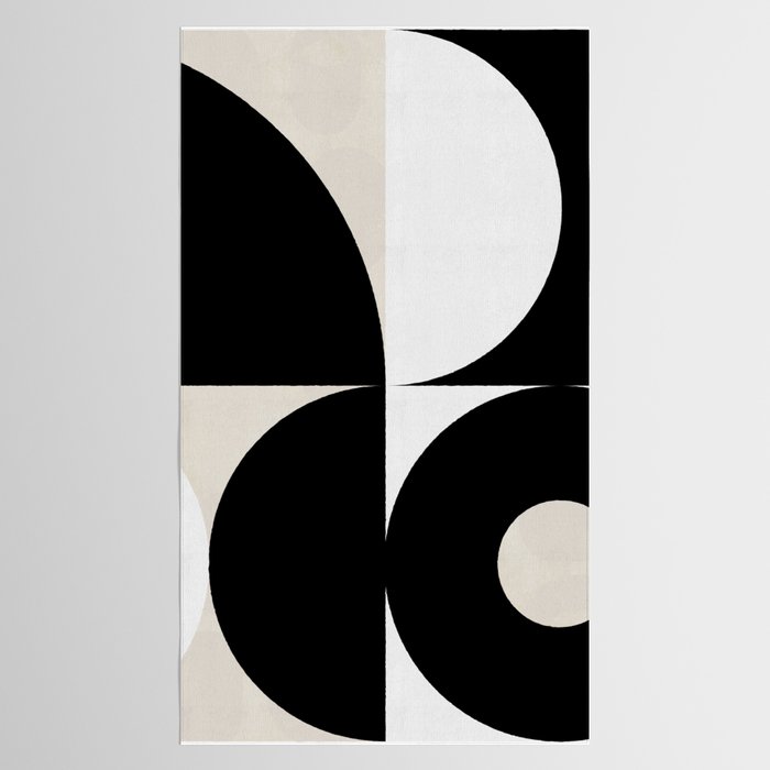 geometry mid modern black white Tablecloth Gallery Image 2