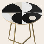 geometry mid modern black white Side Table Gallery Image 2