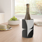 geometry mid modern black white Wine Chiller Gallery Image 4