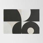 geometry mid modern black white Rug Gallery Image 2