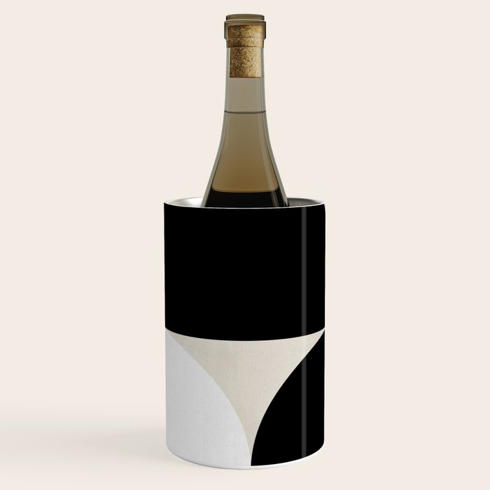 geometry mid modern black white Wine Chiller Gallery Image 2