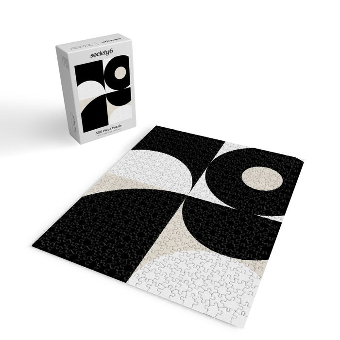 geometry mid modern black white Jigsaw Puzzle Gallery Image 2