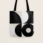 geometry mid modern black white Tote Bag Gallery Image 1