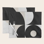geometry mid modern black white Placemat Gallery Image 1