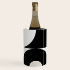 geometry mid modern black white Wine Chiller Gallery Image 3