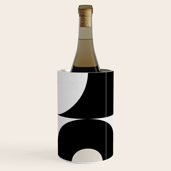 geometry mid modern black white Wine Chiller Gallery Image 3