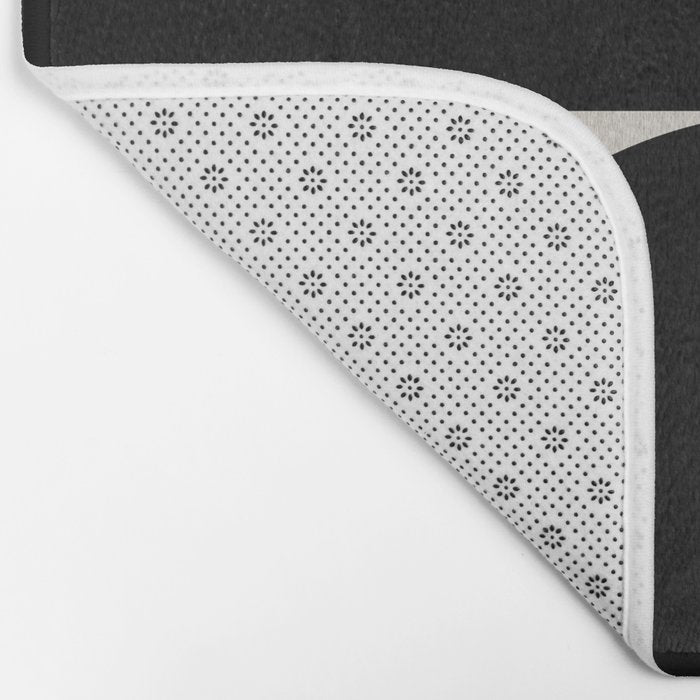 geometry mid modern black white Bath Mat Gallery Image 2