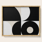 geometry mid modern black white Serving Tray Gallery Image 1