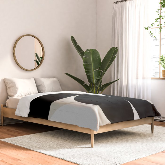 geometry mid modern black white Comforter Gallery Image 2