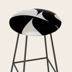 geometry mid modern black white Stool Gallery Image 2