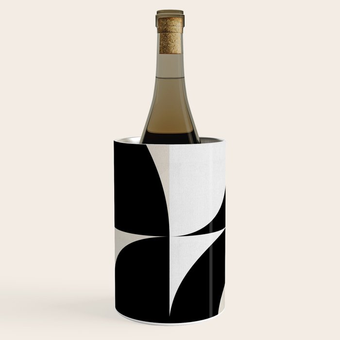 geometry mid modern black white Wine Chiller Gallery Image 1