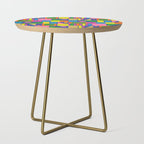 Colorful Geometric Abstract Mid Century Modtastic Retro Pattern Side Table Gallery Image 1