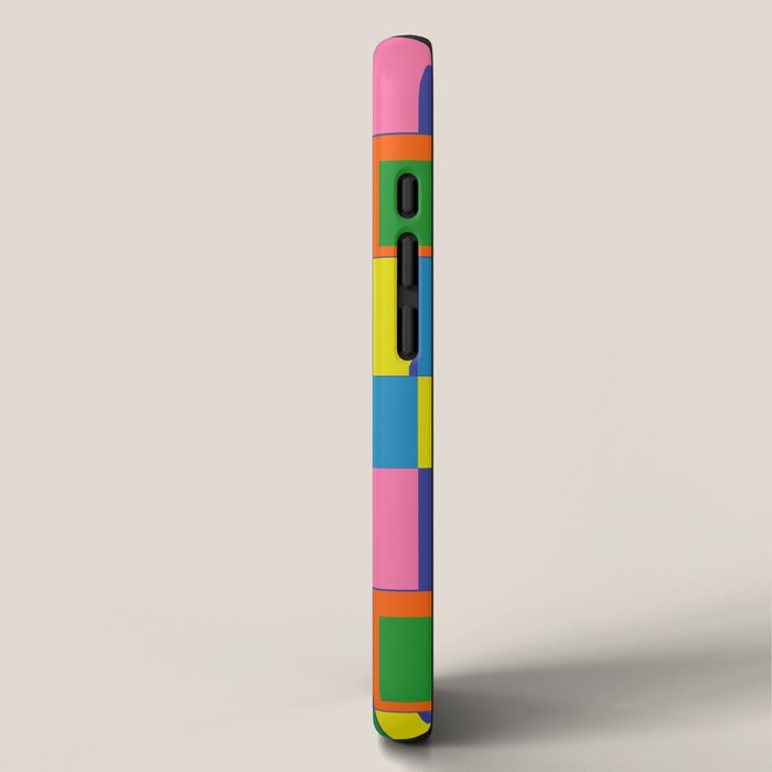 Colorful Geometric Abstract Mid Century Modtastic Retro Pattern iPhone Case Gallery Image 2