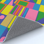 Colorful Geometric Abstract Mid Century Modtastic Retro Pattern Rug Gallery Image 4