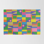 Colorful Geometric Abstract Mid Century Modtastic Retro Pattern Rug Gallery Image 2