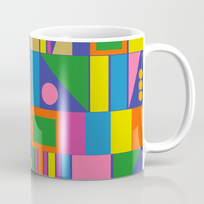 Colorful Geometric Abstract Mid Century Modtastic Retro Pattern Coffee Mug Gallery Image 1