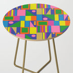 Colorful Geometric Abstract Mid Century Modtastic Retro Pattern Side Table Gallery Image 2
