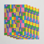 Colorful Geometric Abstract Mid Century Modtastic Retro Pattern Wrapping Paper Gallery Image 3