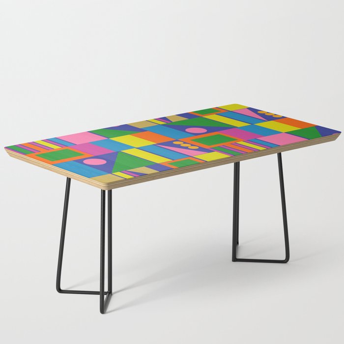 Colorful Geometric Abstract Mid Century Modtastic Retro Pattern Coffee Table Gallery Image 1