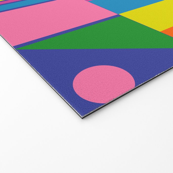 Colorful Geometric Abstract Mid Century Modtastic Retro Pattern Welcome Mat Gallery Image 2