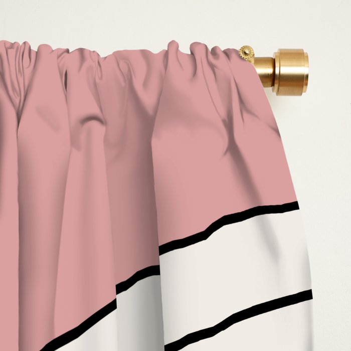 Two Tone Line Curvature XIII  Window Curtain Gallery Image 2