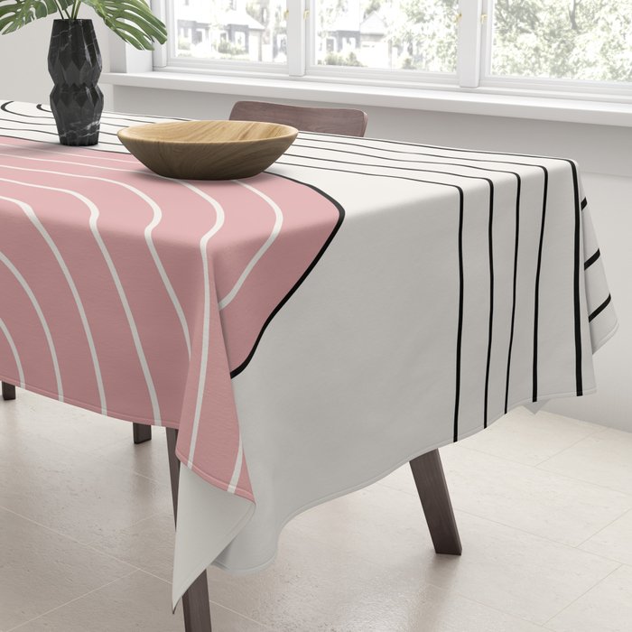 Two Tone Line Curvature XIII  Tablecloth Gallery Image 3
