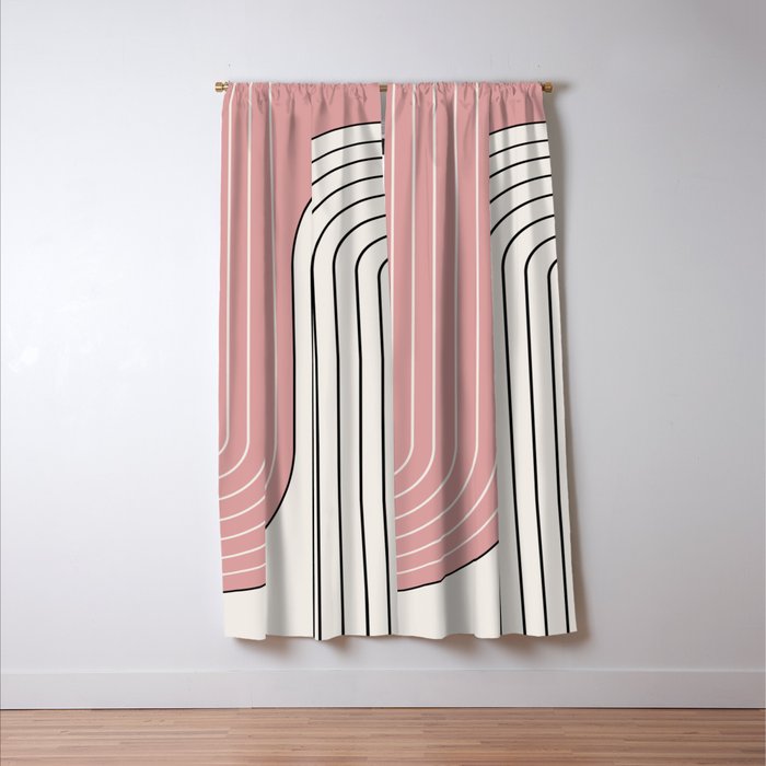 Two Tone Line Curvature XIII  Window Curtain Gallery Image 3