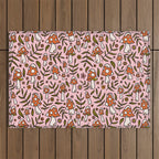 Winter Mushroom Print Outdoor Rug Gallery Image 1