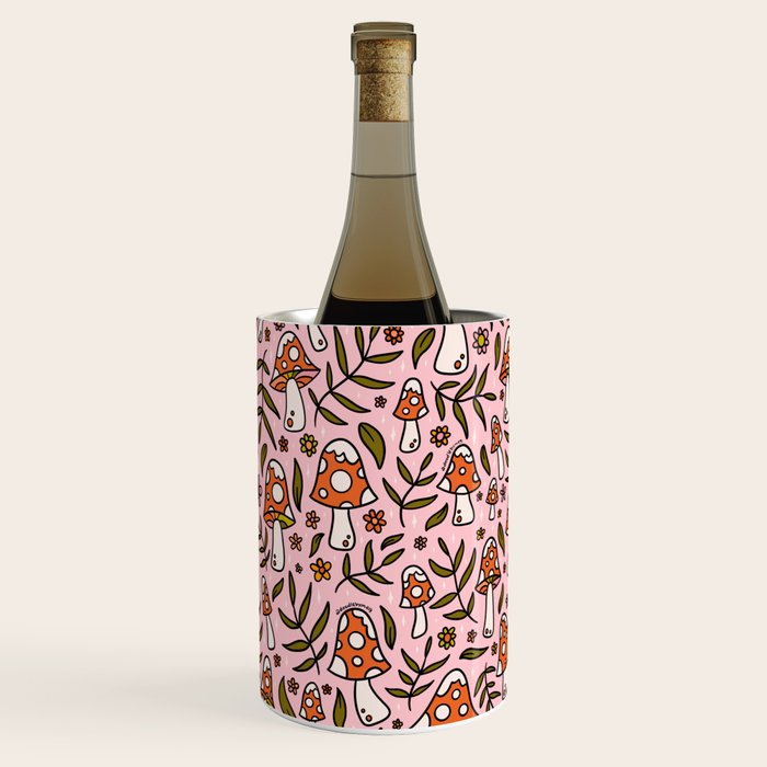 Winter Mushroom Print Wine Chiller Gallery Image 3