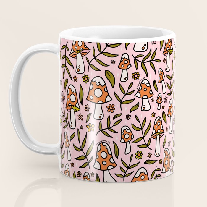 Winter Mushroom Print Coffee Mug Gallery Image 3