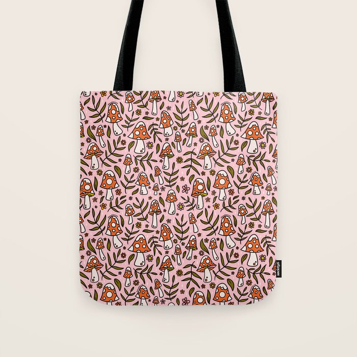 Winter Mushroom Print Tote Bag Gallery Image 1