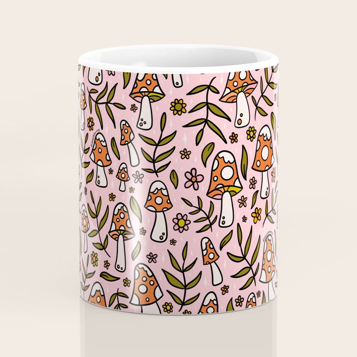 Winter Mushroom Print Coffee Mug Gallery Image 4