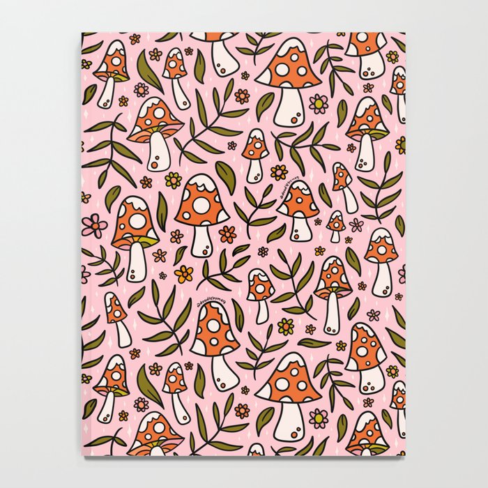Winter Mushroom Print Notebook Gallery Image 4