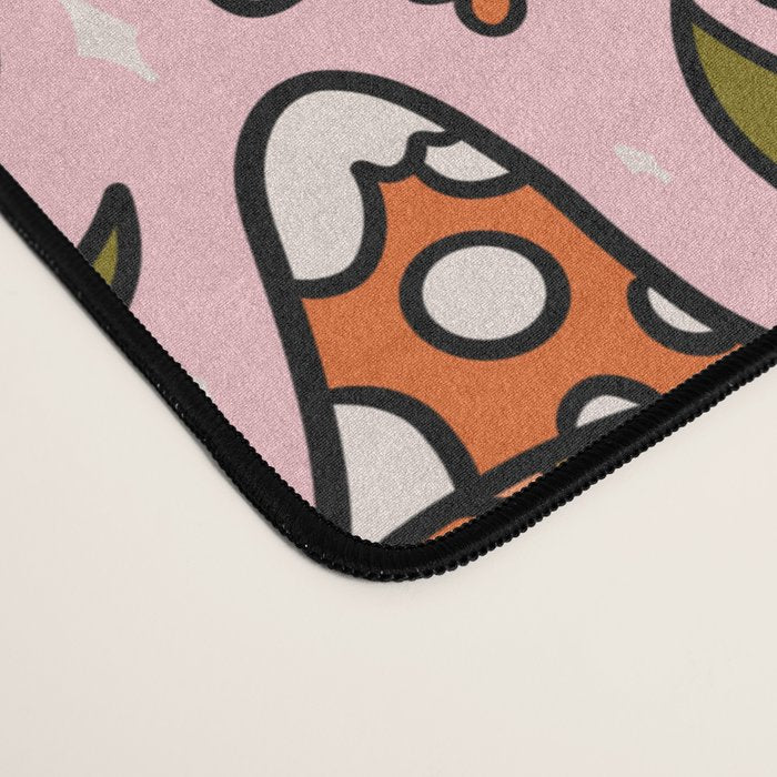 Winter Mushroom Print Desk Mat Gallery Image 4