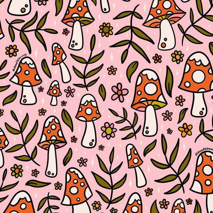 Winter Mushroom Print Coffee Mug Gallery Image 2