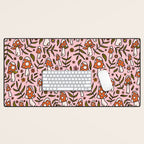 Winter Mushroom Print Desk Mat Gallery Image 1