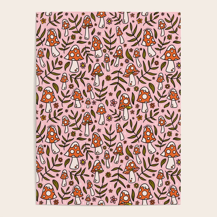 Winter Mushroom Print Poster Gallery Image 4