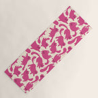 Playful Pink Cats Pattern Yoga Mat Gallery Image 1