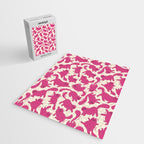 Playful Pink Cats Pattern Jigsaw Puzzle Gallery Image 2