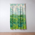 Green Wheat Fields, Auvers, 1890, Vincent van Gogh Window Curtain Gallery Image 3