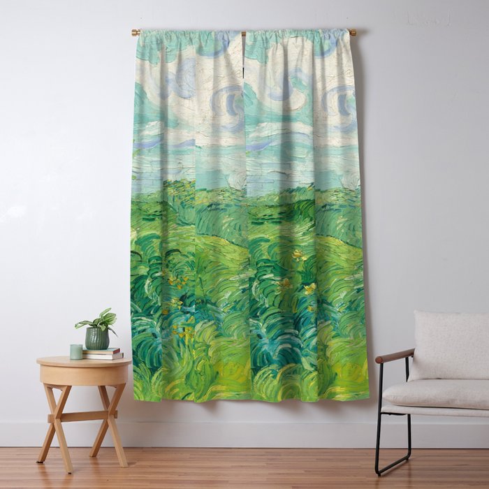 Green Wheat Fields, Auvers, 1890, Vincent van Gogh Window Curtain Gallery Image 5