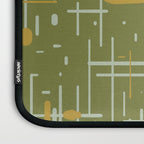 Mid-Century Modern Kinetikos Pattern Olive Green Mustard Gold Celadon Laptop Sleeve Gallery Image 3