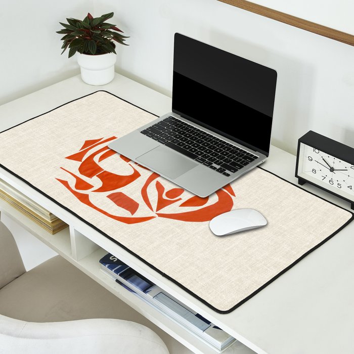 Orange Samurai Desk Mat Gallery Image 2