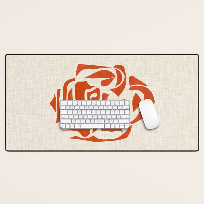 Orange Samurai Desk Mat Gallery Image 1