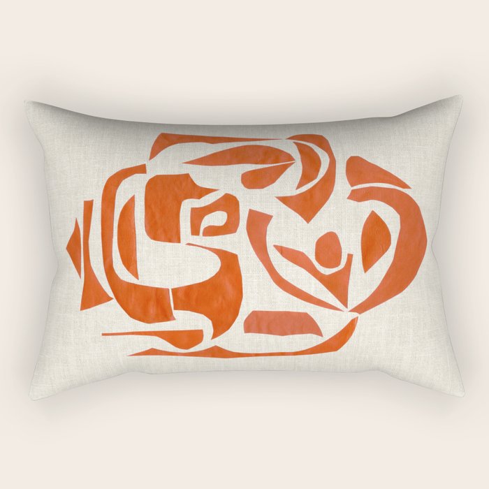Orange Samurai Rectangular Pillow Gallery Image 1