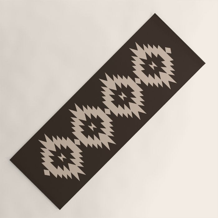 Southwestern Minimalism XXV - Mocha Brown Yoga Mat Gallery Image 1