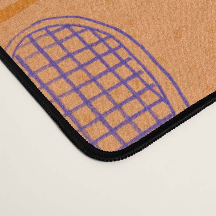 Tennis Rackets & Roses in Peach & Orange Desk Mat Gallery Image 4