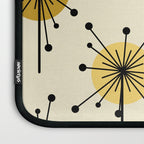 Atomic Era Sputnik Starburst Flowers Light Yellow Laptop Sleeve Gallery Image 3