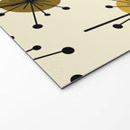 Atomic Era Sputnik Starburst Flowers Light Yellow Welcome Mat Gallery Image 2