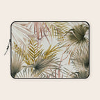 Pink Green leaf II Laptop Sleeve Gallery Image 1